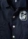 Regular fit blue jacket with striped cuffs for boys_2