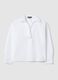 Camicia in puro cotone bianca regular fit senza bottoni_4