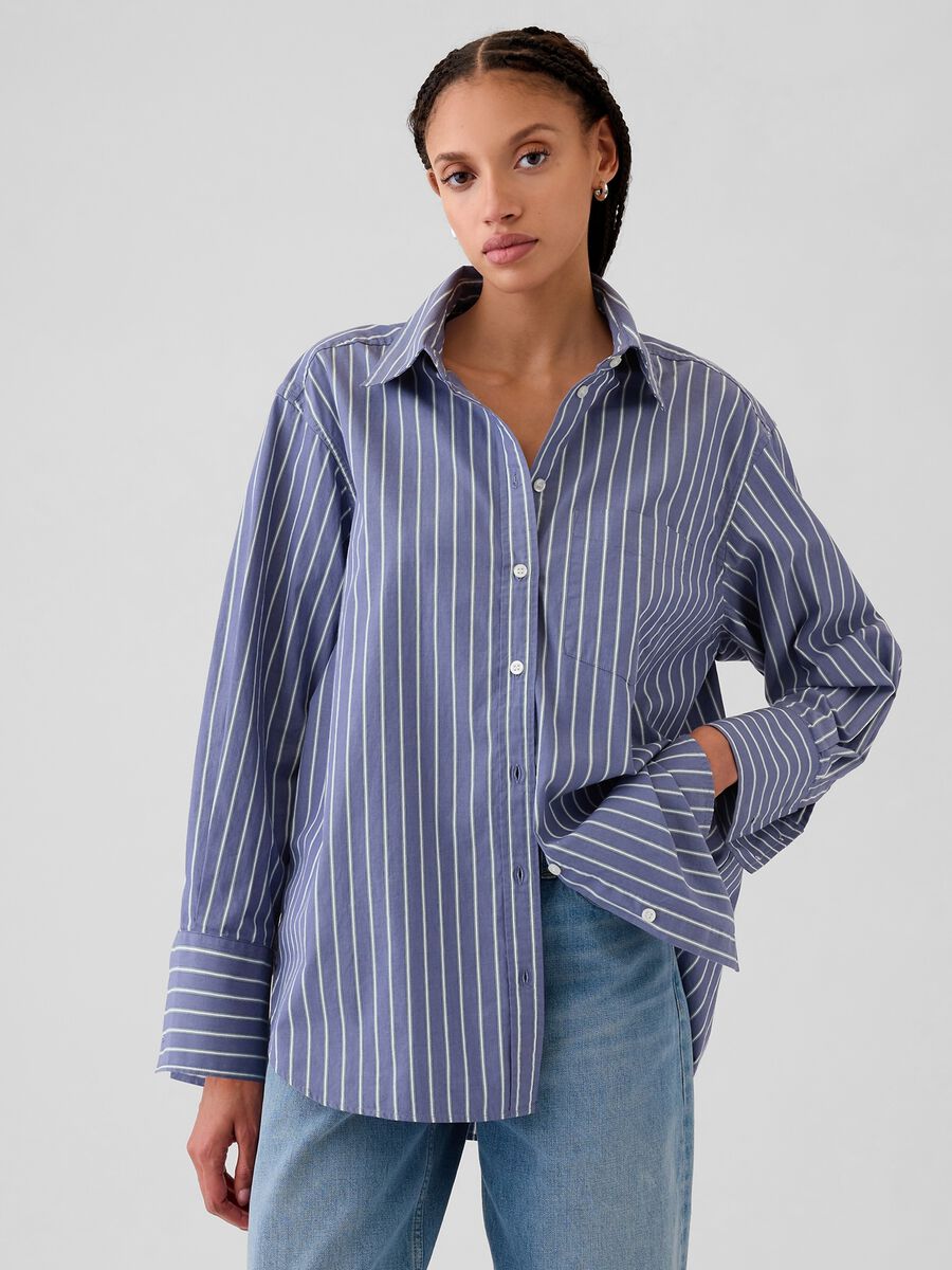 Oversized striped shirt_0