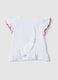 White stretch cotton girls&rsquo; t-shirt with Minnie ruffles_1