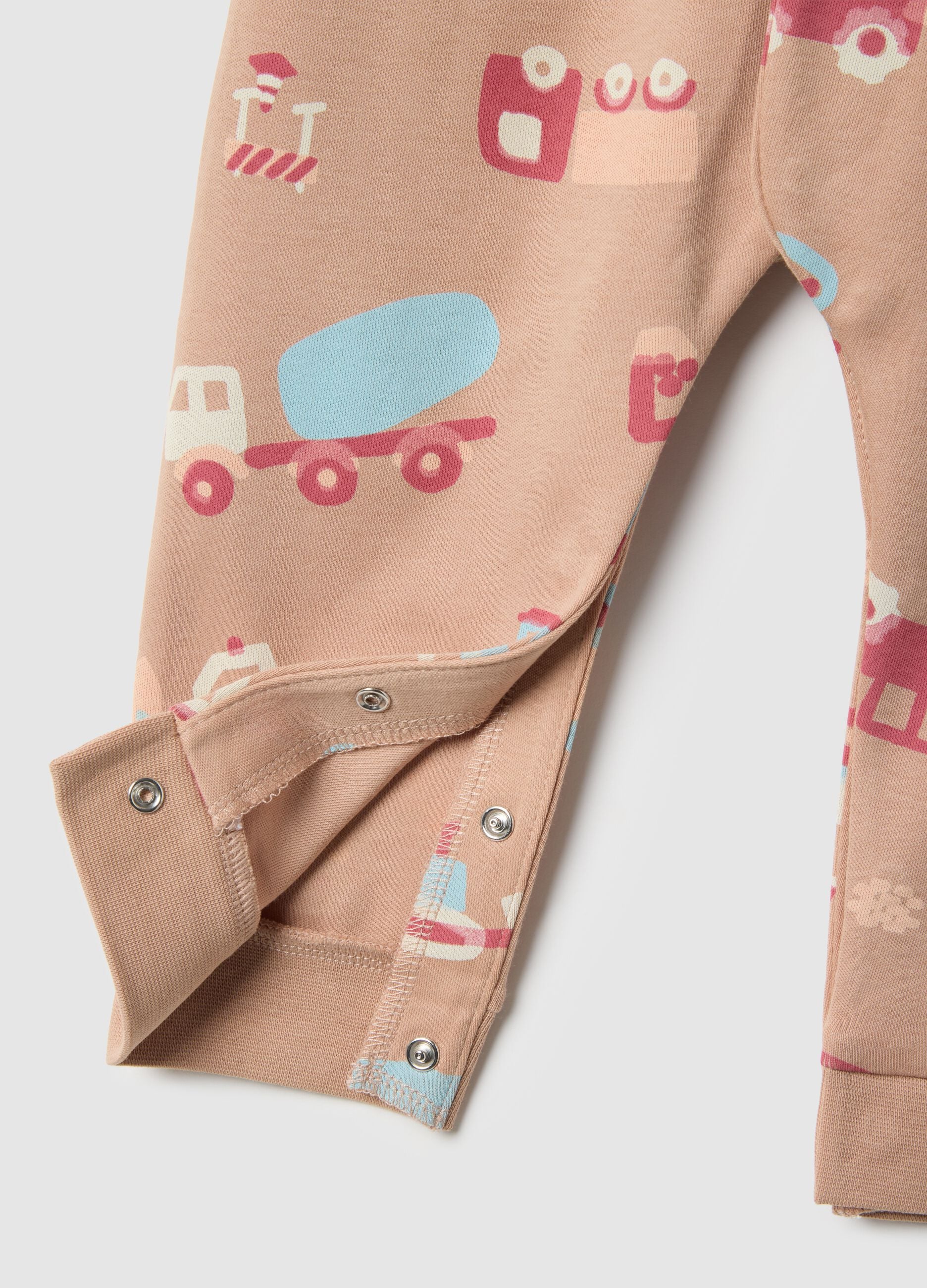 Multicolour pure cotton baby sleepsuit twin pack