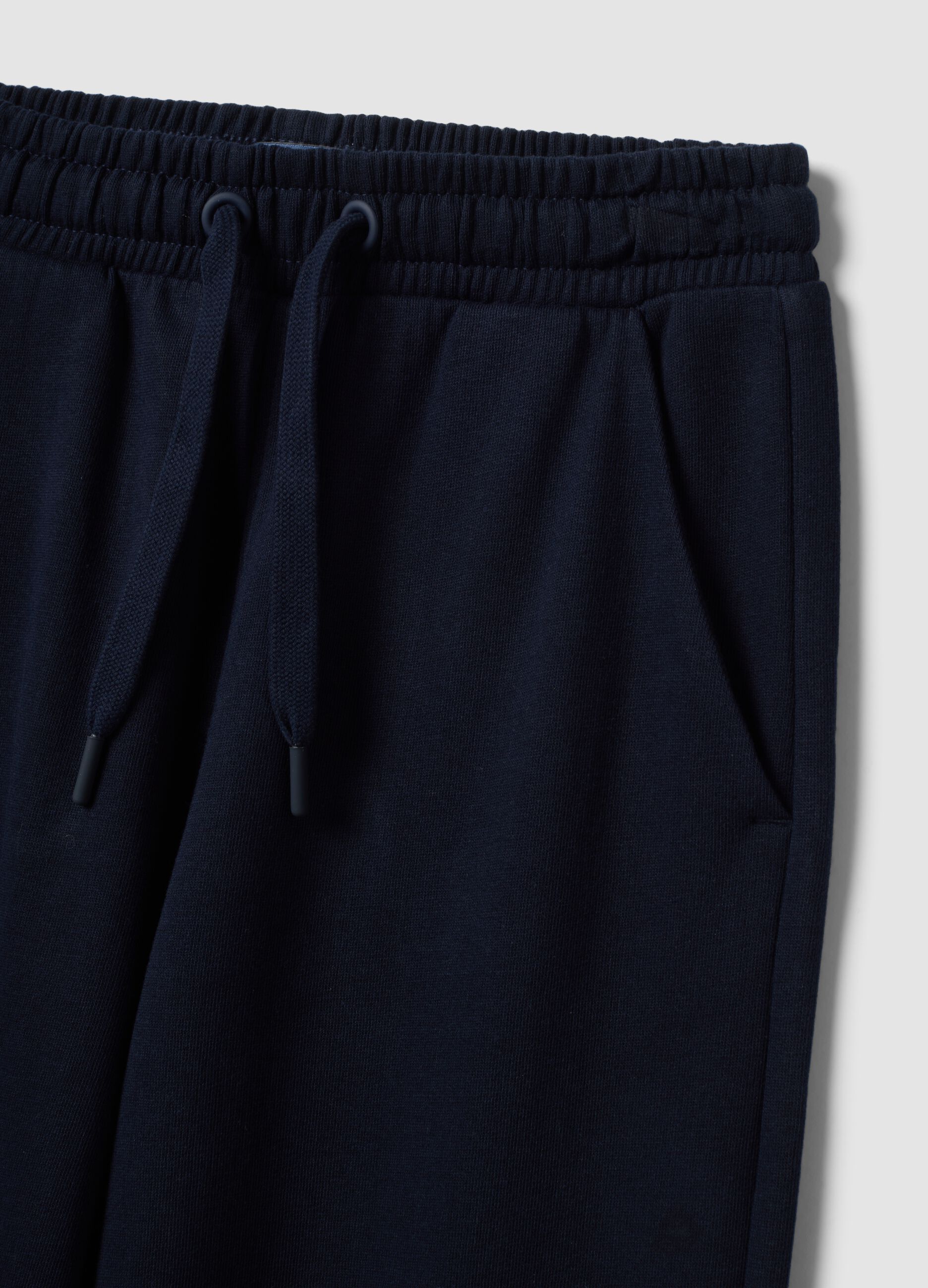 Blue organic cotton jogger trousers