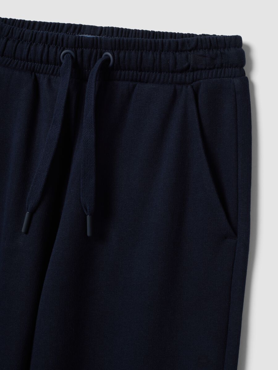 Blue organic cotton jogger trousers_2