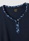 Blue nightshirt in pure cotton regular fit with Henley neckline_5