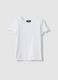 Girls' white stretch cotton t-shirt regular fit_0