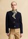 Blue viscose blend blazer in regular fit with gold buttons_2