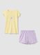 Girls' regular fit multi-coloured pure cotton short pyjamas_0