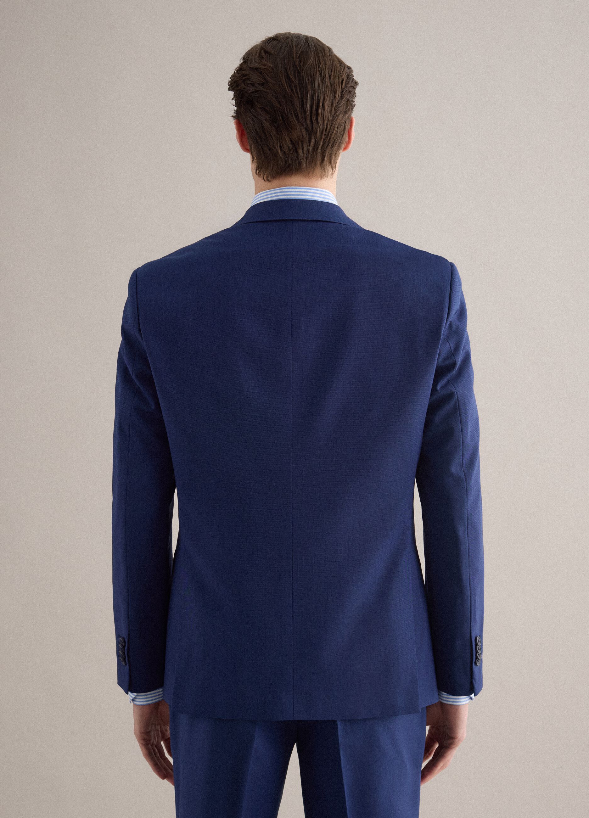 Blazer blu monopetto regular fit