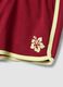Red pure cotton shorts with elasticated waist, regular fit_5