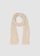 Sciarpa beige effetto stropicciato semitrasparente_0