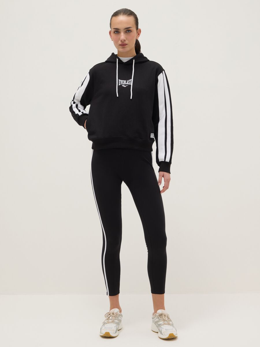 Felpa in misto cotone multicolor regular fit con logo Everlast_1