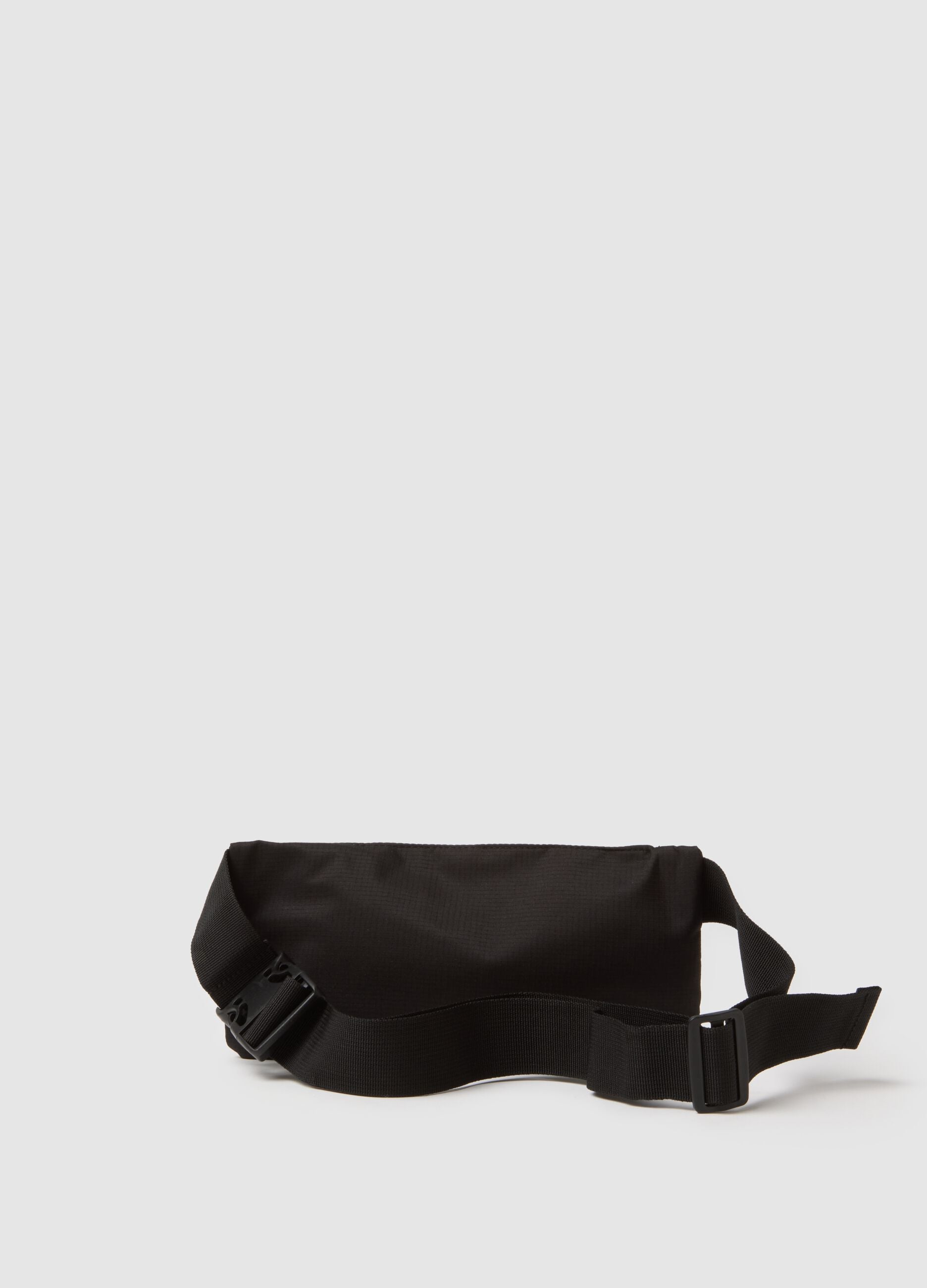 Black Belt Bag with Zip Closure