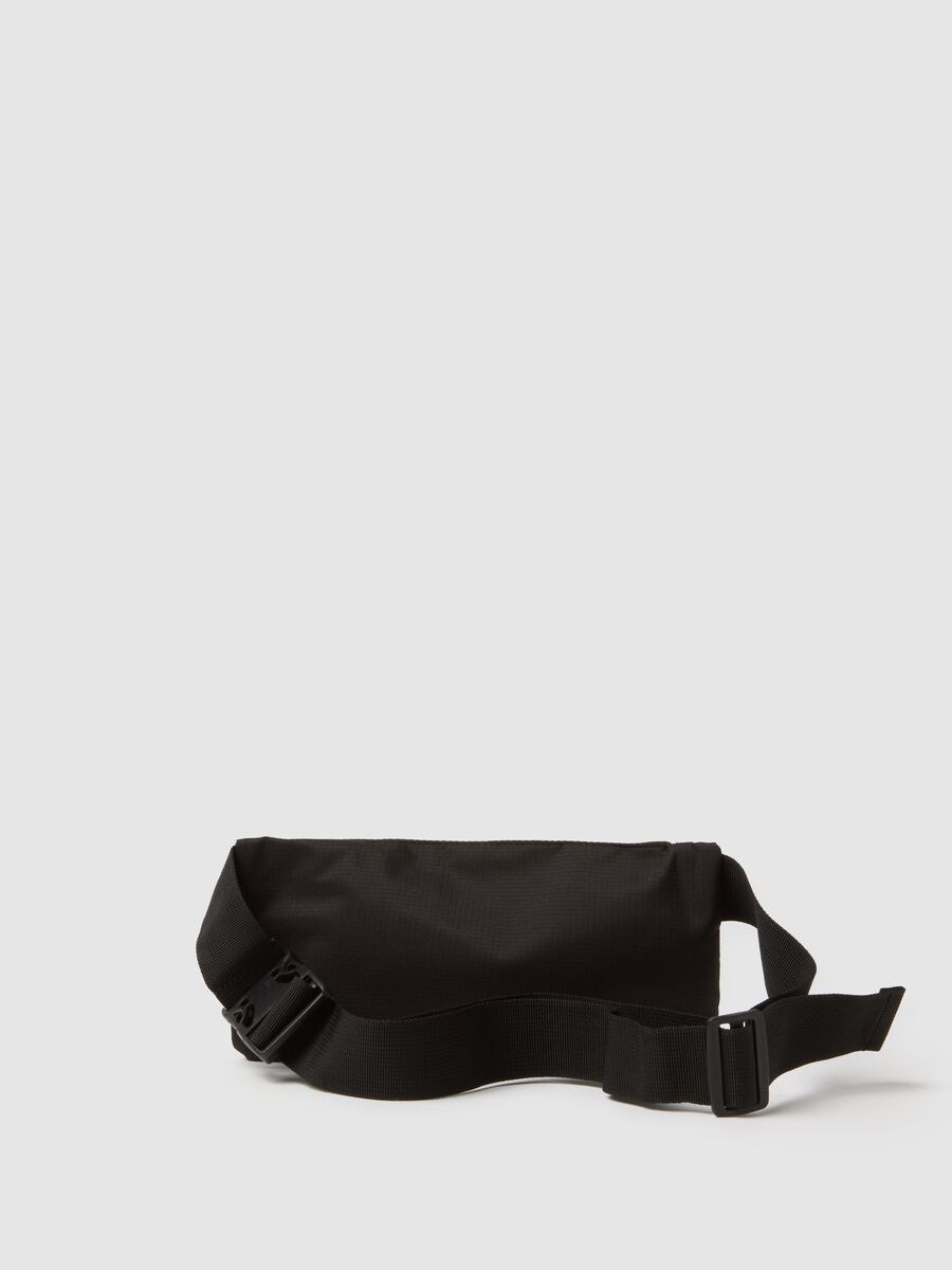 Black Belt Bag with Zip Closure_1
