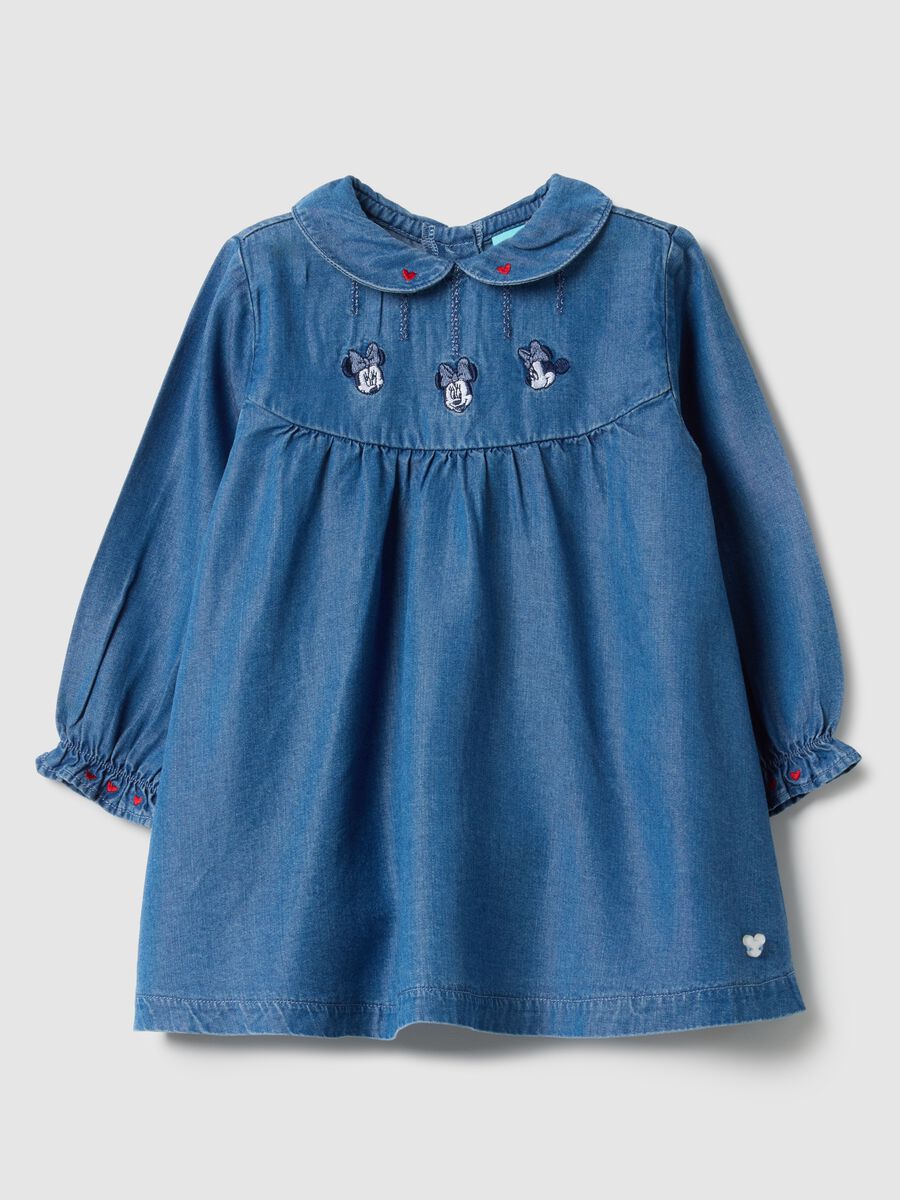 Pure lyocell denim dress regular fit for baby girl_0