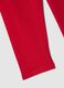 Girl's red stretch cotton slim fit leggings with heart_3