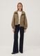 Beige hooded jacket with zip_1