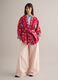 Straight Pink Trousers in Twill and Stretch Cotton_0