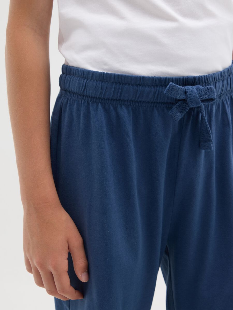 Boys&rsquo; blue regular-fit Bermuda shorts in 100% cotton_2