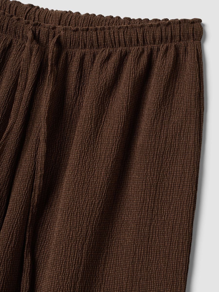 Brown stretch palazzo trousers_5