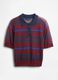 Short sleeve red knit polo shirt_3
