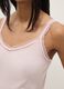 Regular fit pink pure cotton vest with lace trim_2