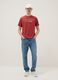 Red pure cotton regular fit T-shirt with Miami Heat print_1