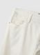 Relaxed fit white stretch cotton denim jeans_5