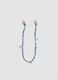 Multicolour Denim Bandana Necklace with Charms_0