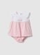 Multicolour pure cotton romper for baby girl_0