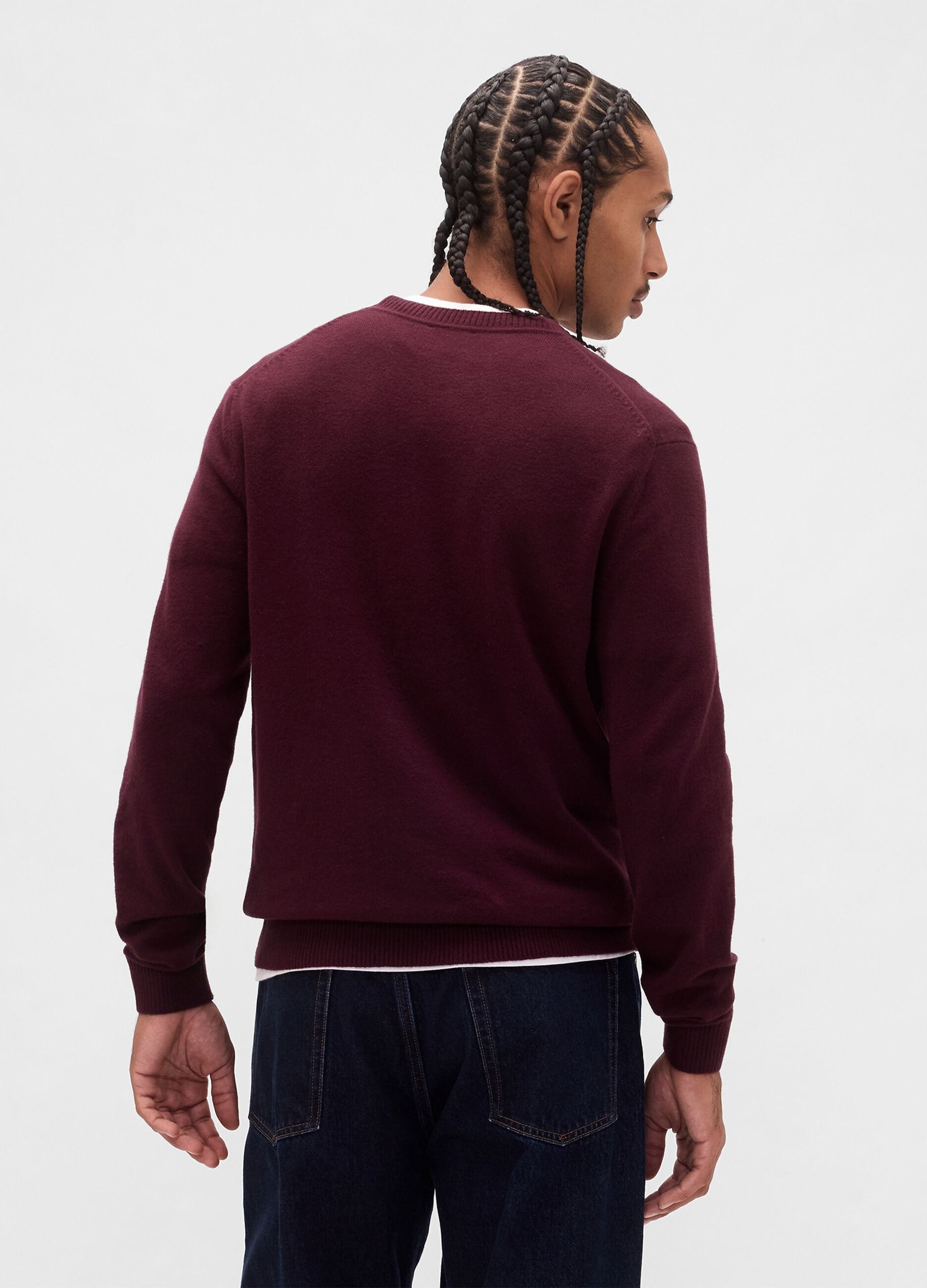 Purple Cotton Blend Sweater