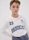 White organic cotton T-shirt with front print for boys_1