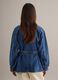 Blue denim jacket, pure cotton, regular fit with belt_3