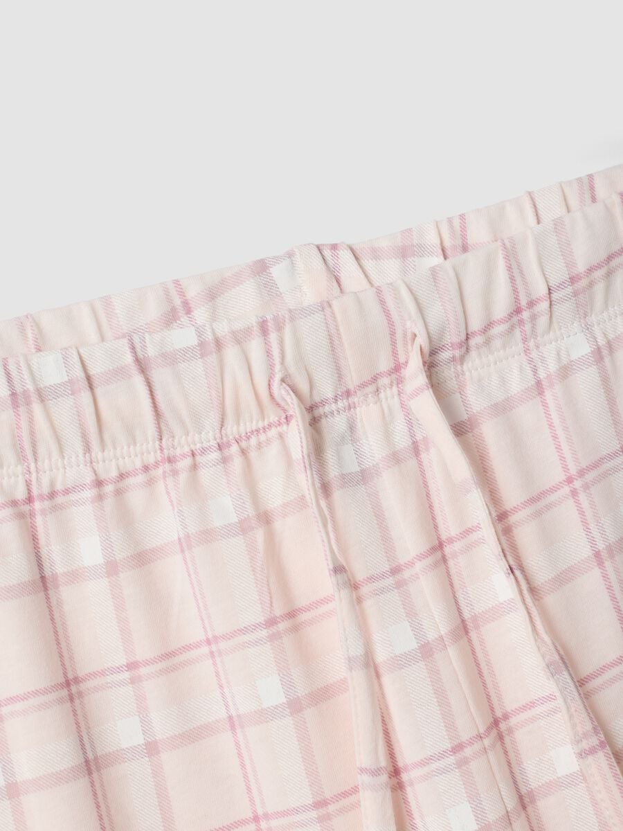 Multicolour pure organic cotton check pyjama trousers_5