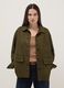 Green regular fit jacket with collar and buttons_0