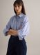 Oversized multicolour striped pure cotton shirt with pleats_3