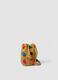 Brown pure jute beach bag with pom‑poms_0