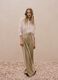 Beige viscose blend flare trousers_4