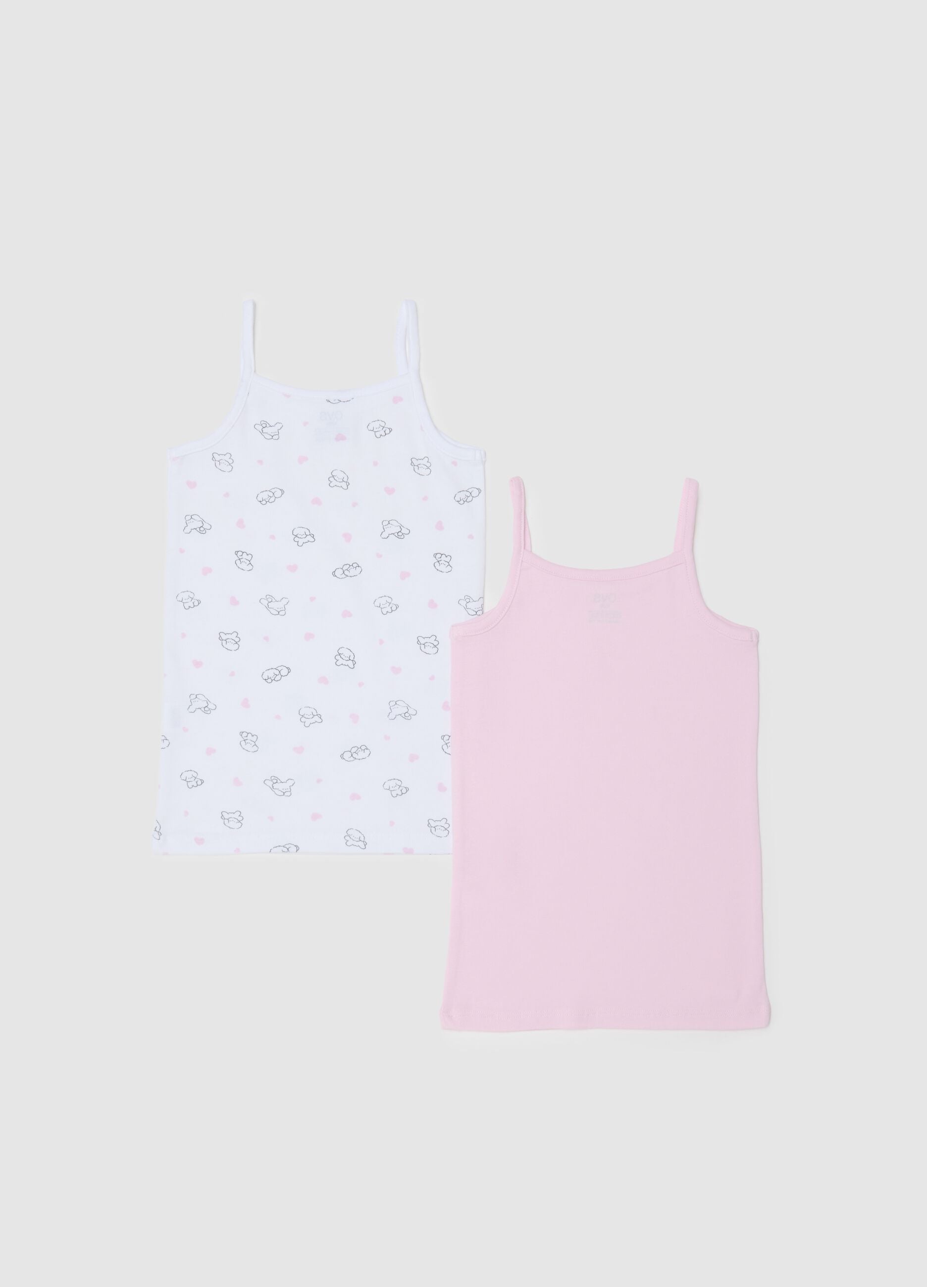 Multipack colourful pure cotton vests for girls, regular fit
