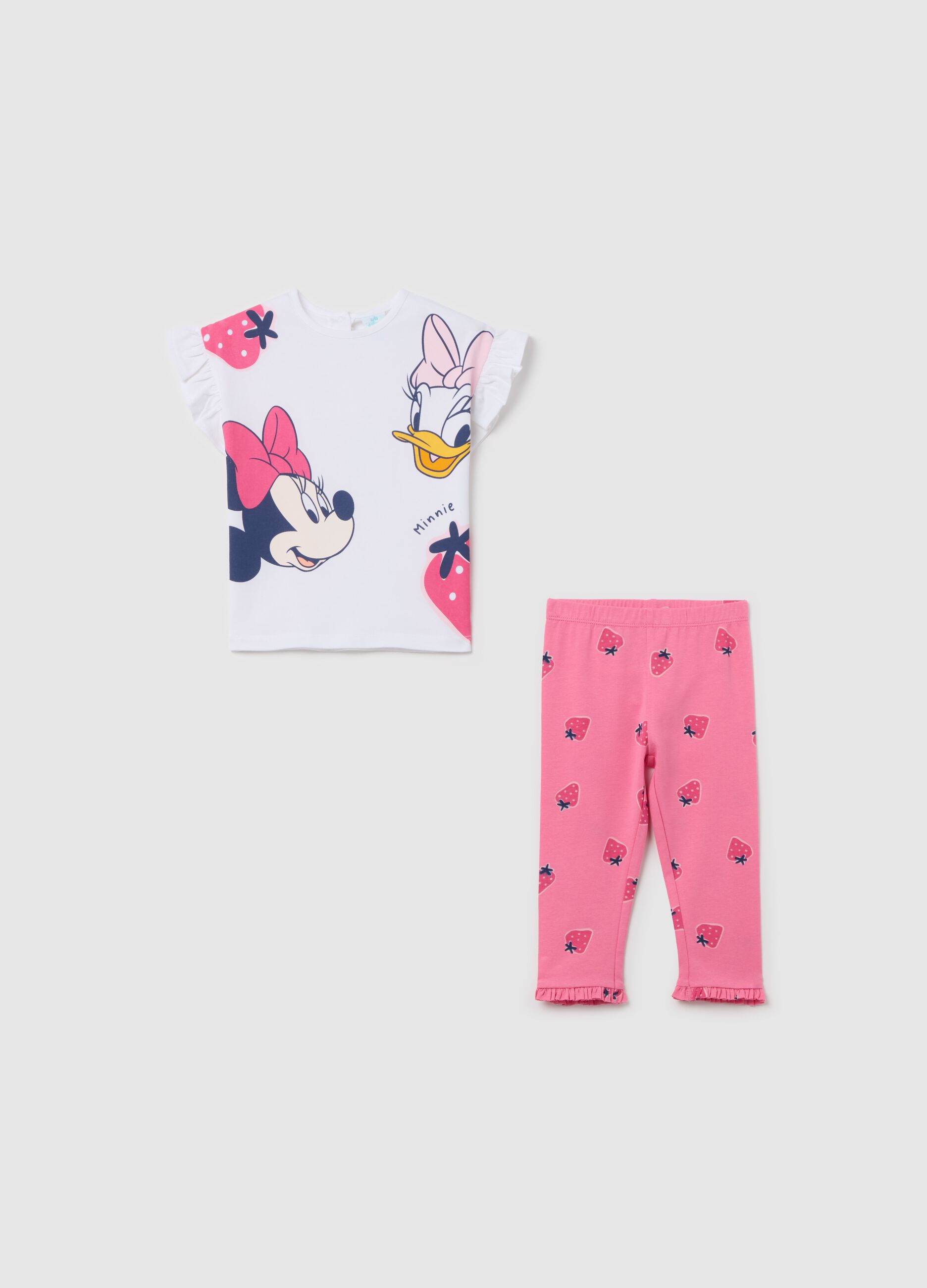 Stretch cotton jogging set with Minnie Mouse and Daisy Duck print