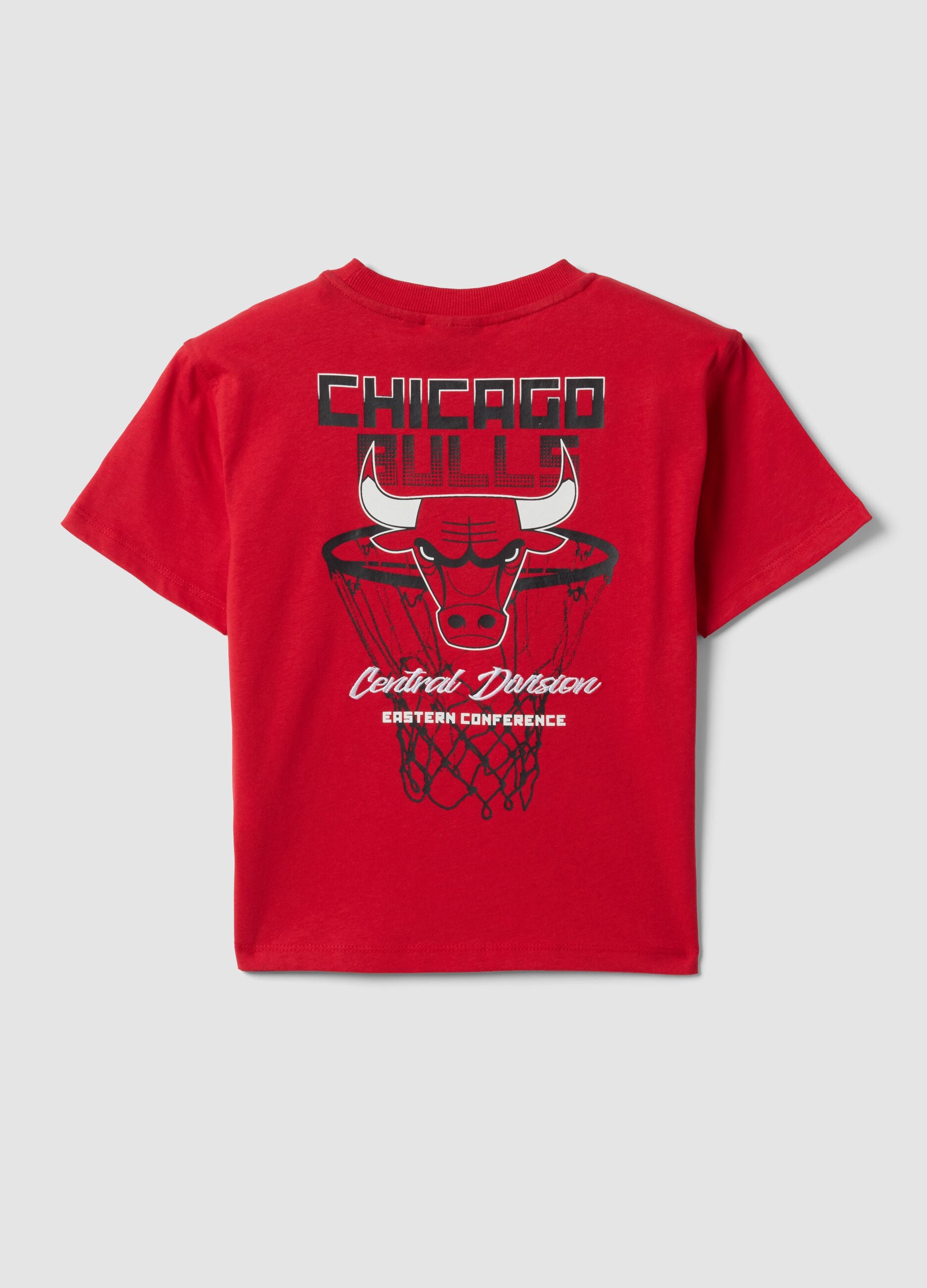 Red short-sleeved pure cotton T-shirt