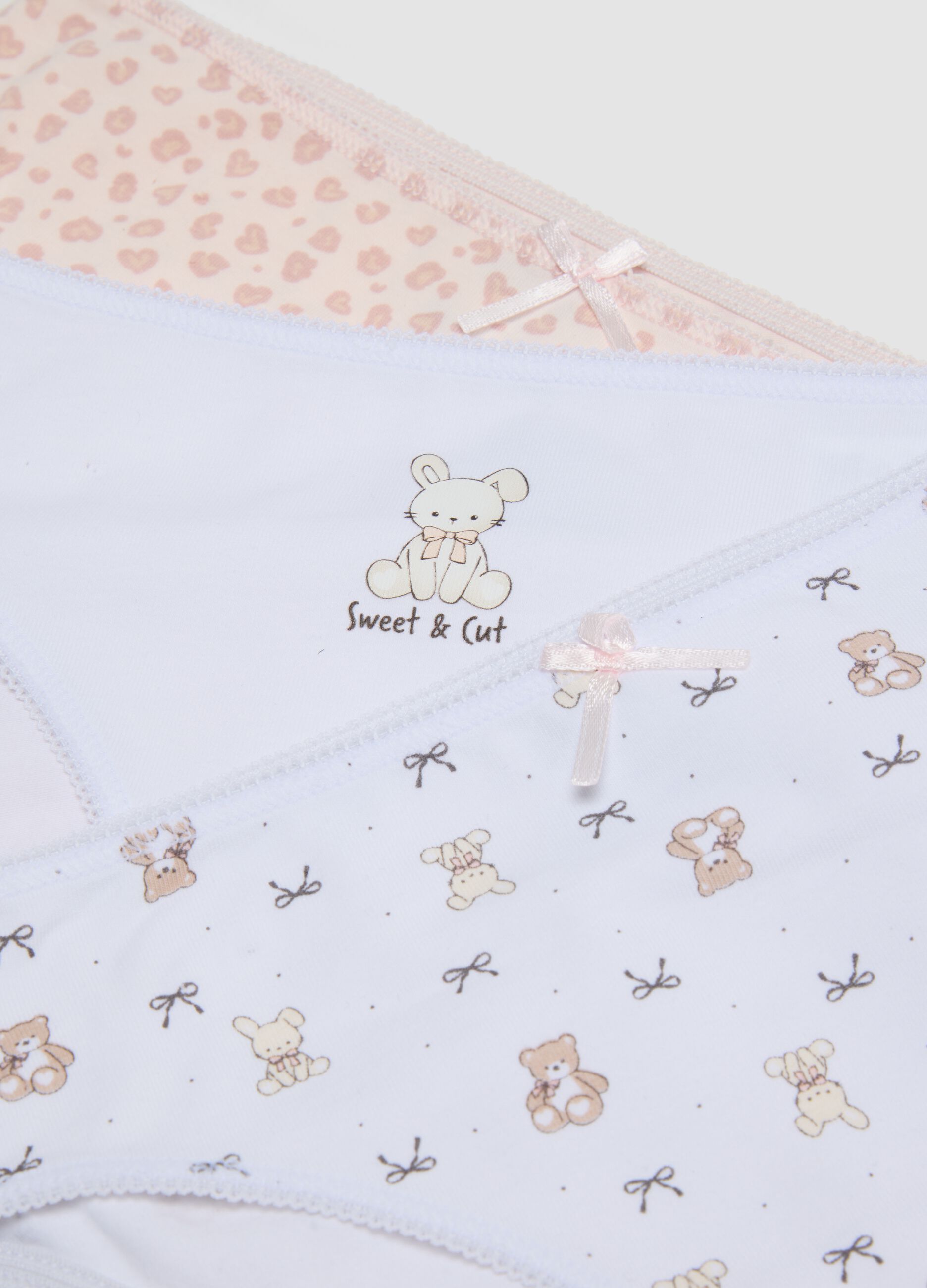 5-pack of multicoloured organic cotton briefs for girls