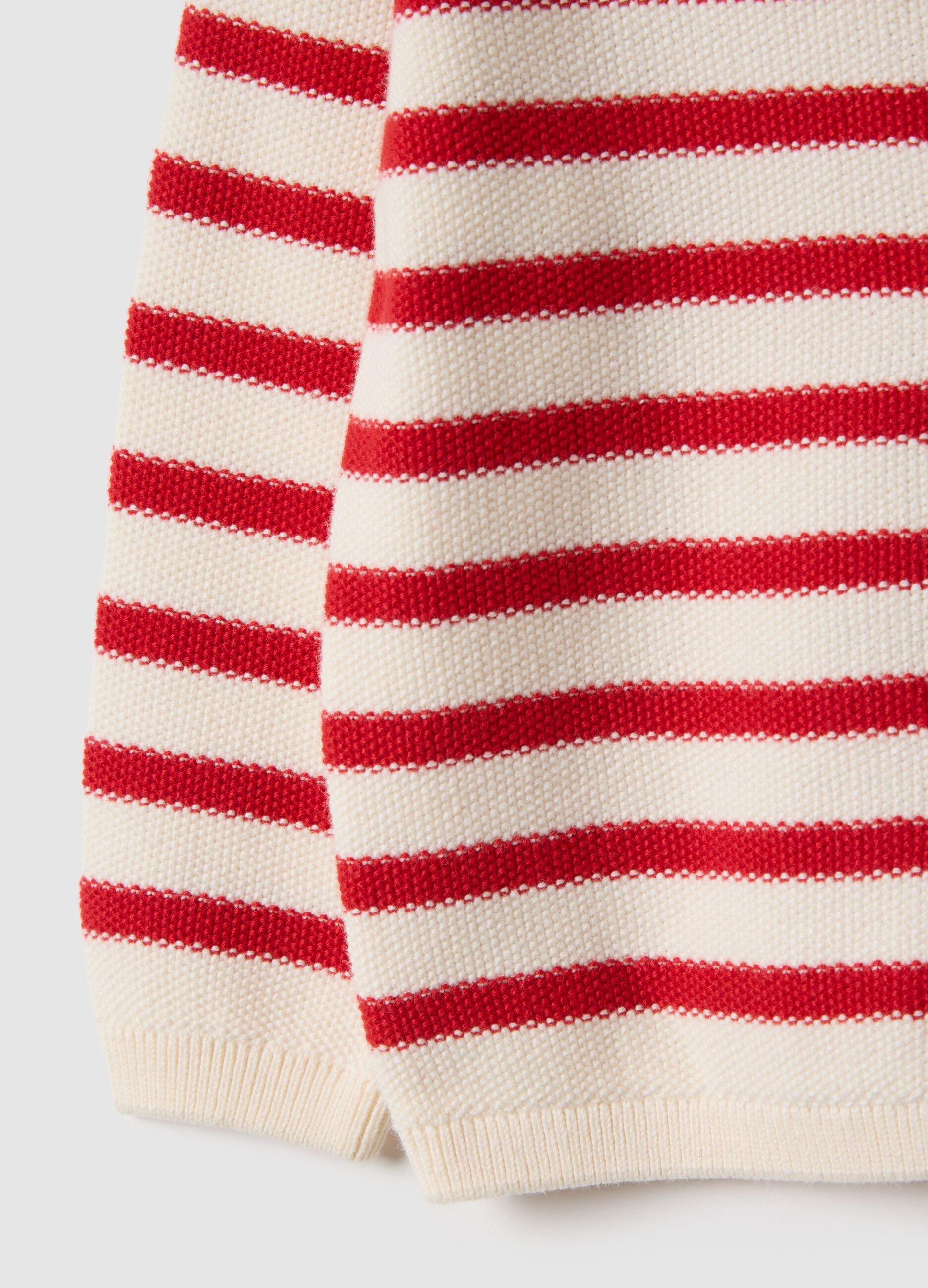 Girls' multicolour striped cardigan in pure cotton, regular fit