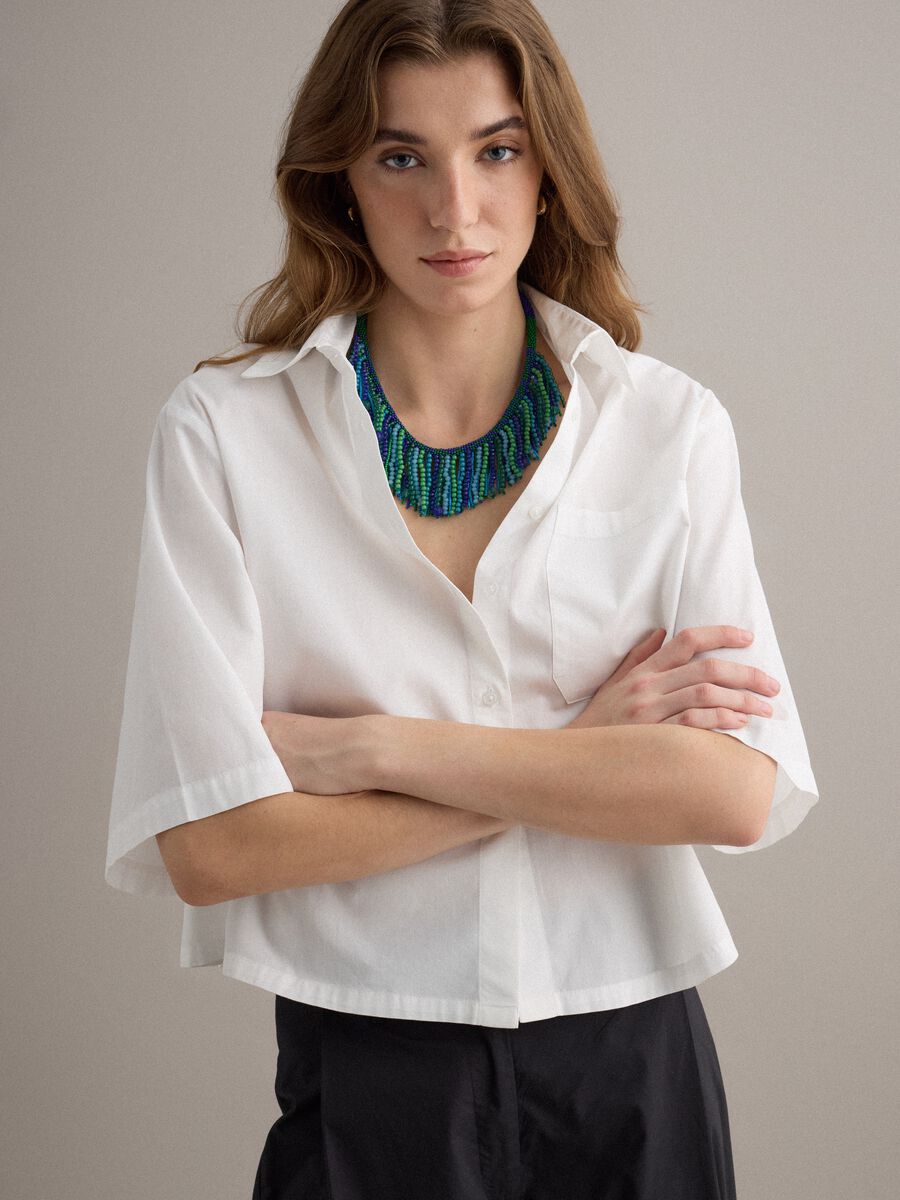 White pure-cotton shirt with patch pocket and oversized fit_1