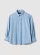 Blue striped cotton shirt, regular fit_4