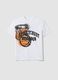 White pure cotton oversized T-shirt with basketball graphic print for boys_0
