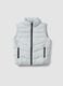 Grey padded gilet with zip and high neck for boys_0
