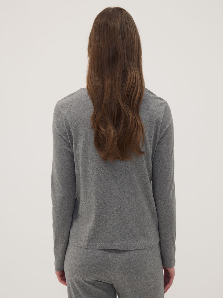 Grey cotton-viscose blend pyjama T-shirt_3
