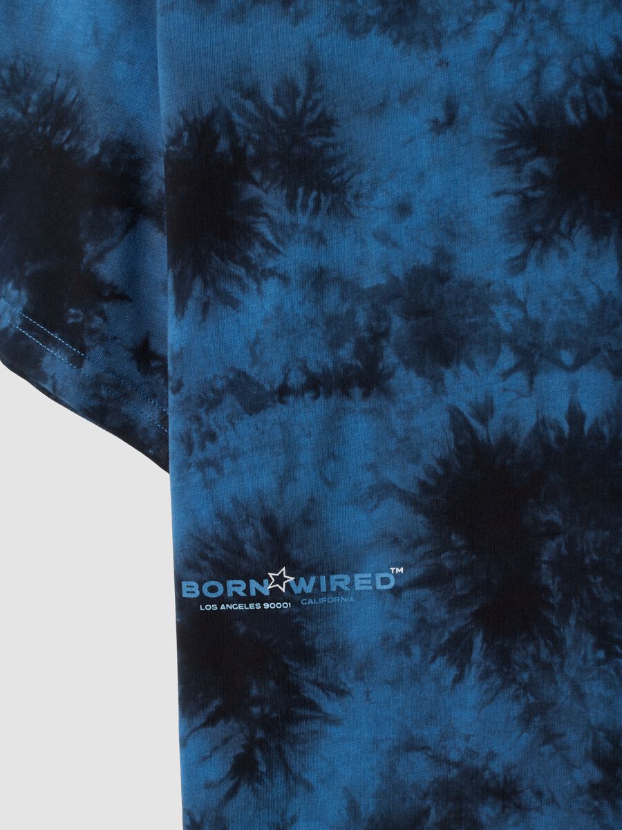 T-shirt blu a maniche corte in puro cotone regular fit_5
