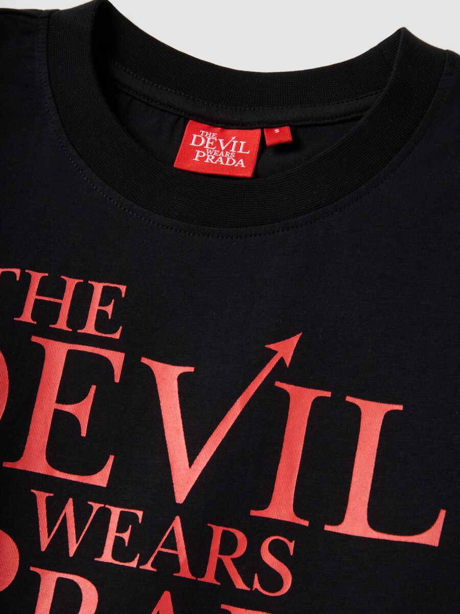 Black pure cotton regular fit T-shirt with print_5