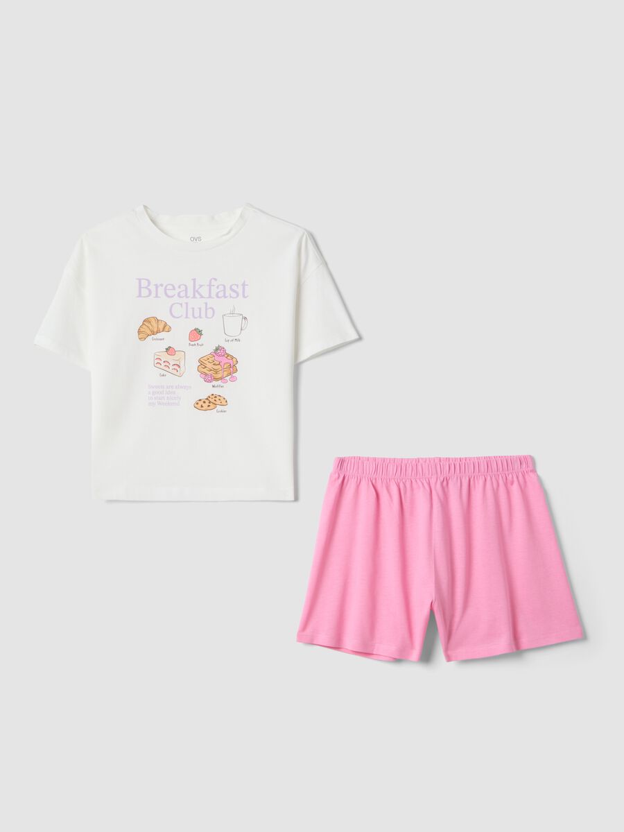 Multicolor pure cotton regular fit pyjamas for girls with prints_0